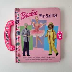 Vintage (‘99) Barbie 'What Shall I Be?' Pink Book with Handle